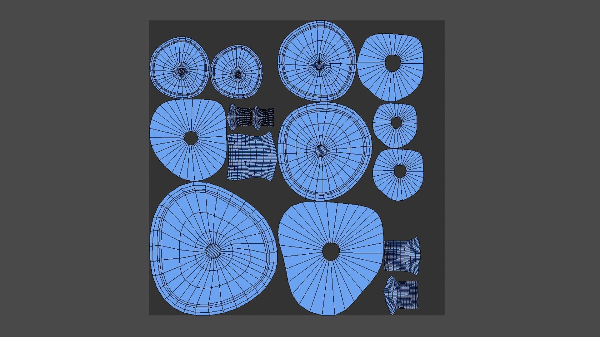 Fantasy Mushroom I01 Blue Purple - Scene Backdrop Design Low-poly 3D model_13