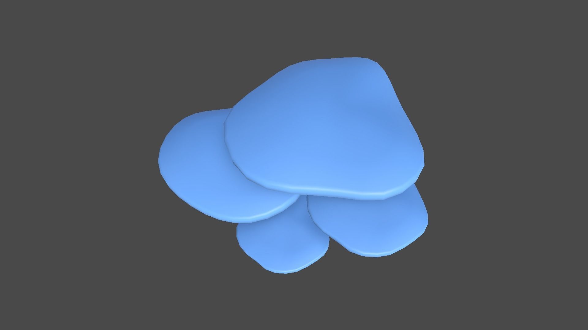 Fantasy Mushroom I01 Blue Purple - Scene Backdrop Design Low-poly 3D model_8