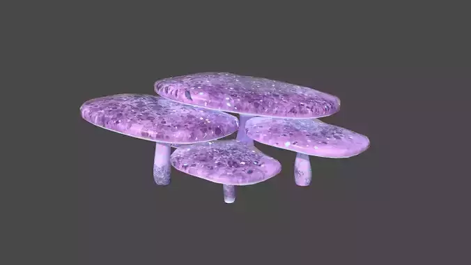 Fantasy Mushroom I01 Blue Purple - Scene Backdrop Design Low-poly 3D model