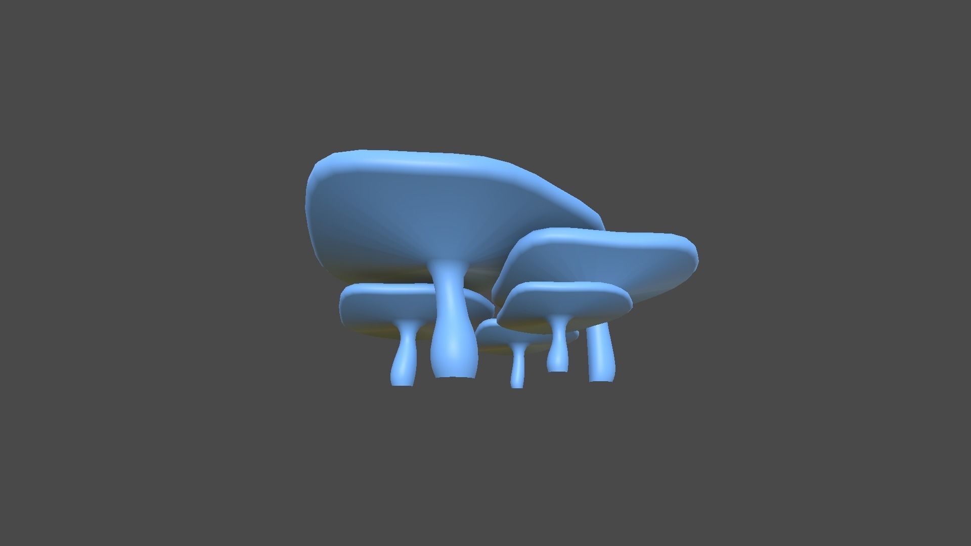 Fantasy Mushroom I04 Green - Scene Backdrop Design Low-poly 3D model_11