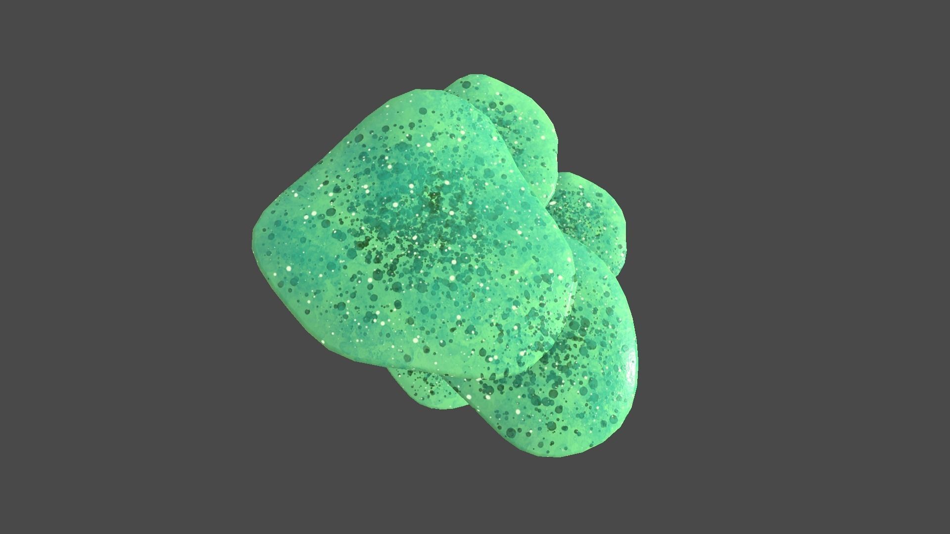 Fantasy Mushroom I04 Green - Scene Backdrop Design Low-poly 3D model_4