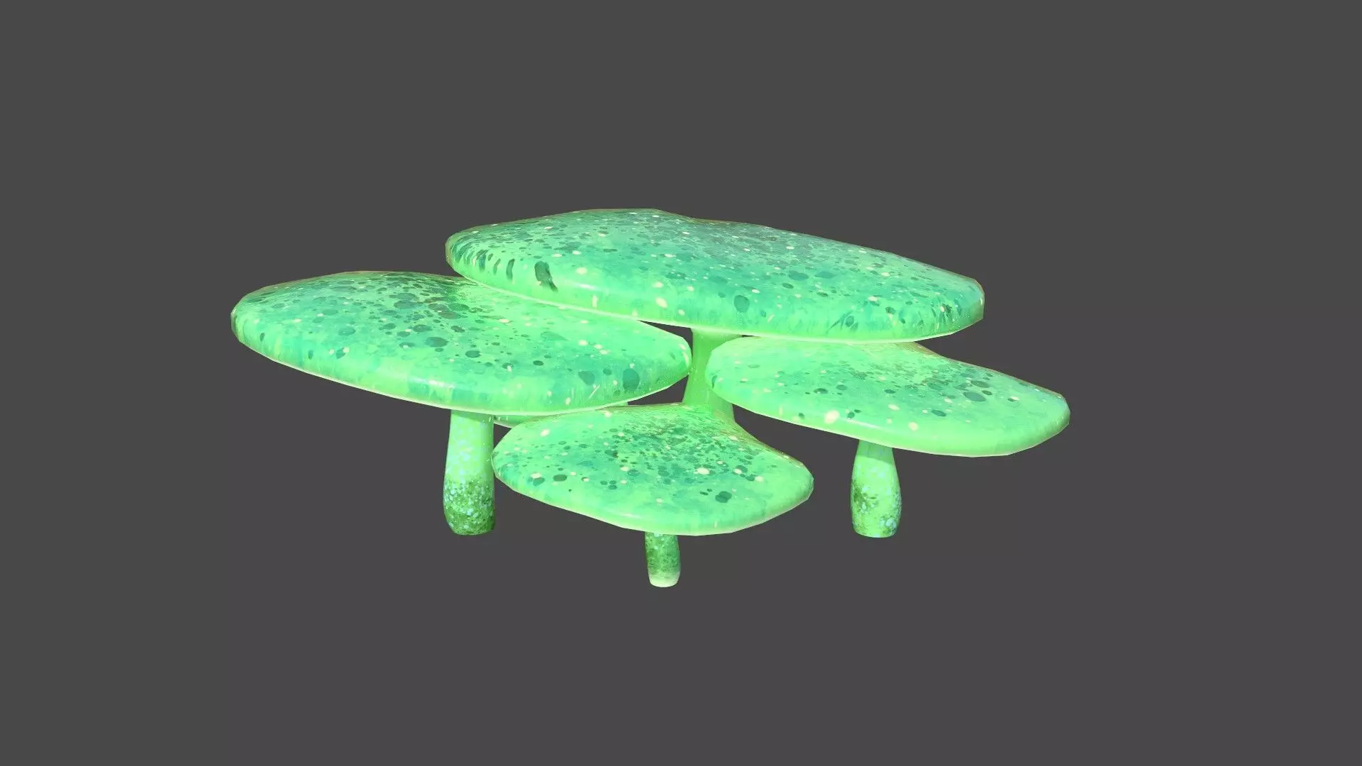 Fantasy Mushroom I04 Green - Scene Backdrop Design Low-poly 3D model_0