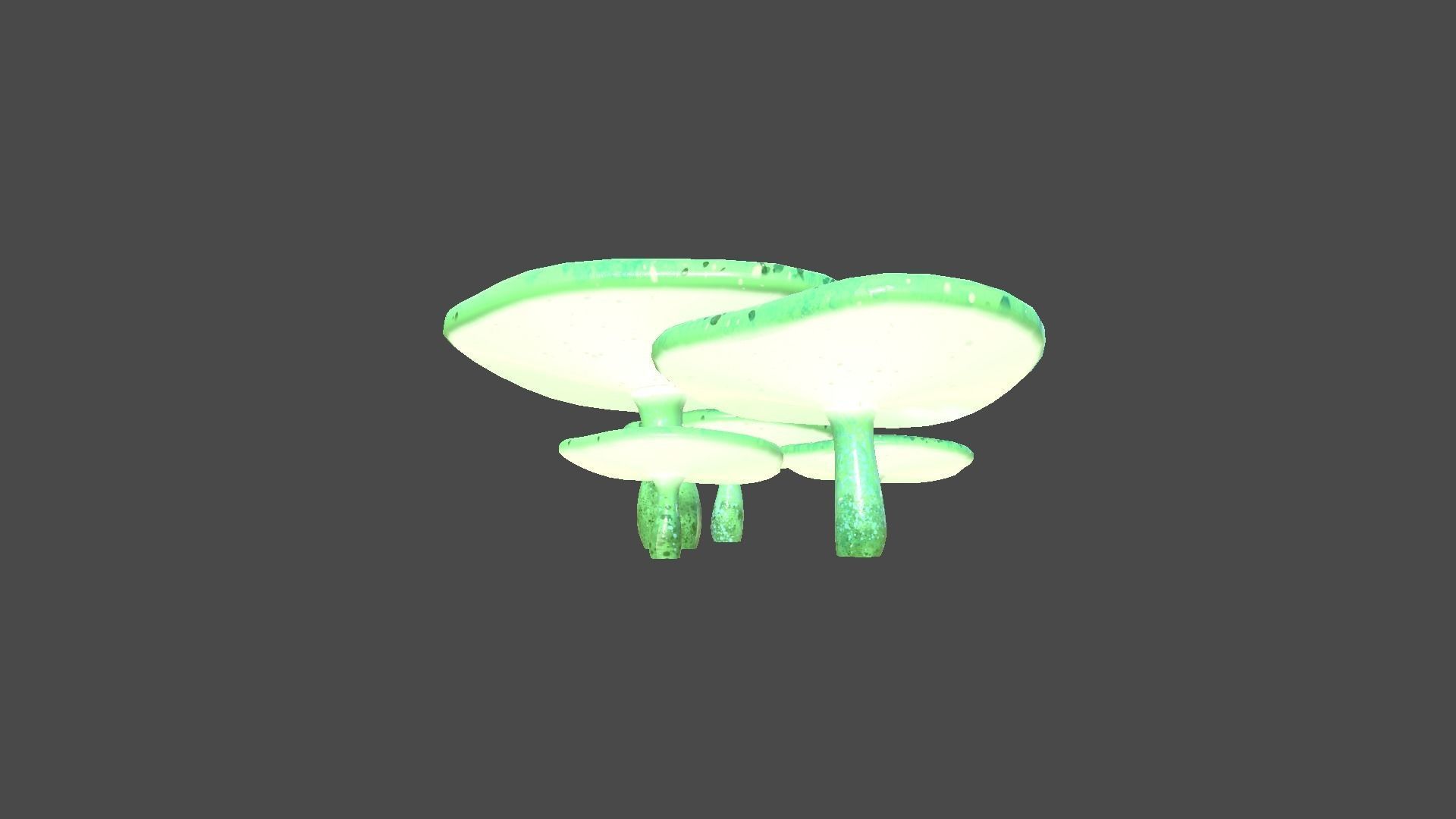 Fantasy Mushroom I04 Green - Scene Backdrop Design Low-poly 3D model_2