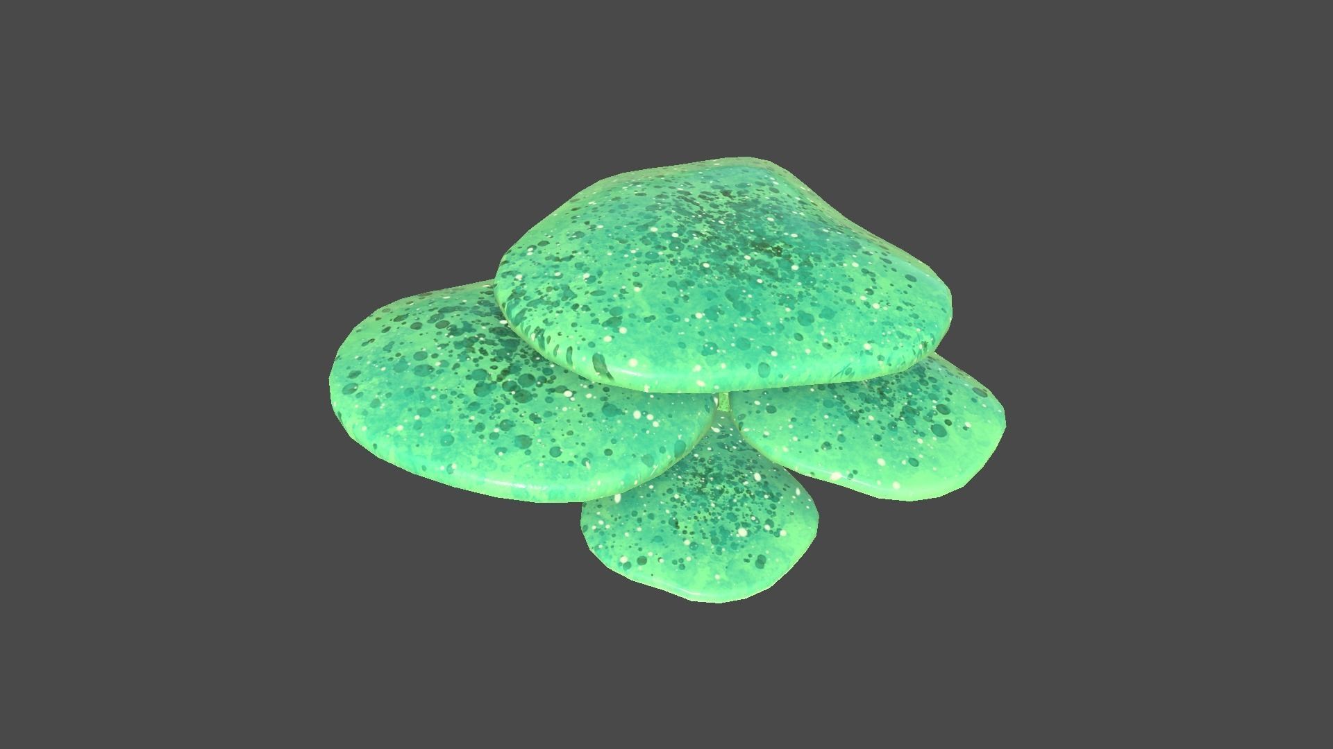 Fantasy Mushroom I04 Green - Scene Backdrop Design Low-poly 3D model_1