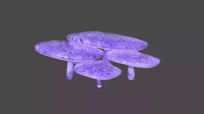 Fantasy Mushroom I06 Purple - Scene Backdrop Design Low-poly 3D model