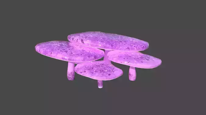 Fantasy Mushroom I07 Pink - Scene Backdrop Design Low-poly 3D model
