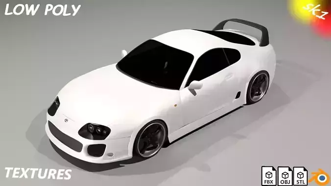 car Toyota Supra Low-poly 3D model