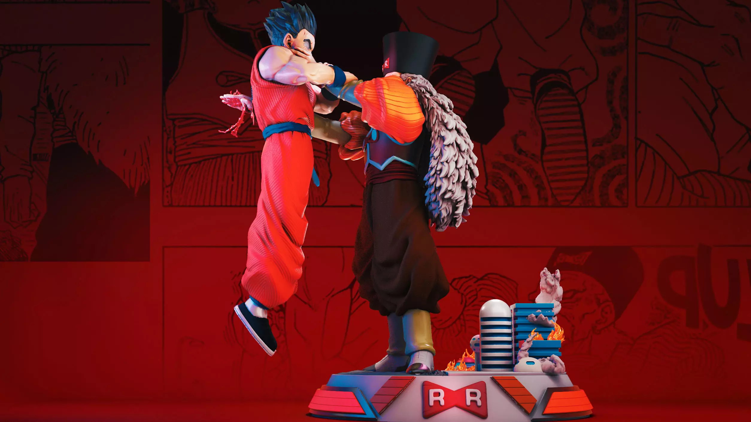 DR gero killing yamcha 3D print model