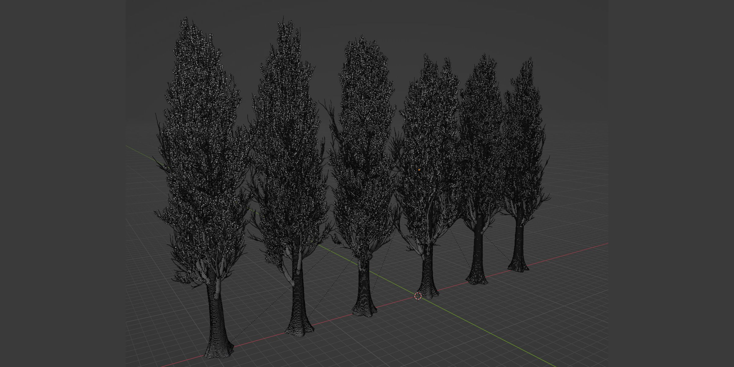 50 Tree Models Collection-Blender 3D model_73