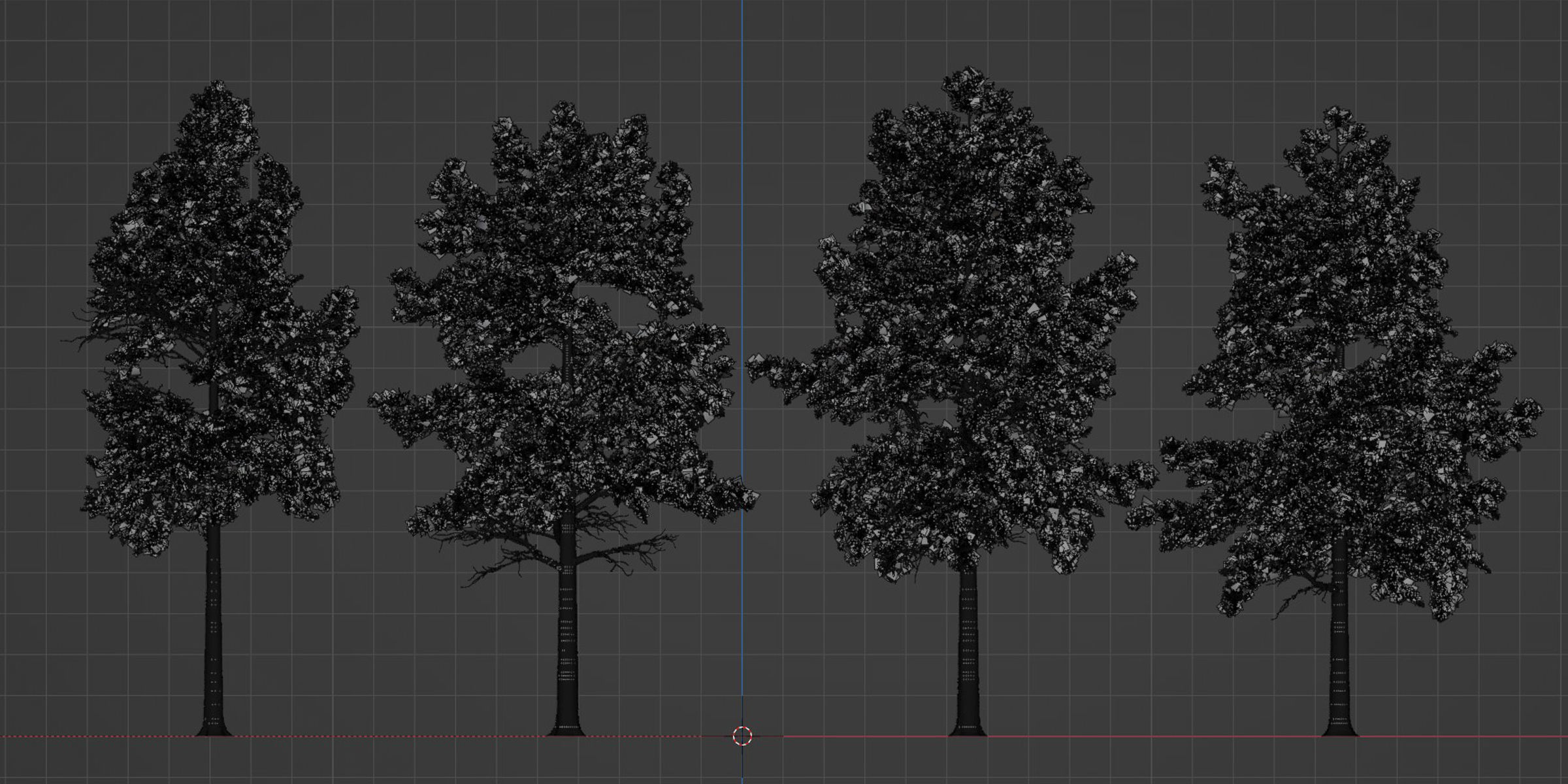 50 Tree Models Collection-Blender 3D model_74