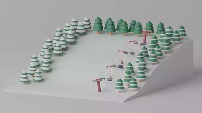 Ski Slope Lift Mountain Pack