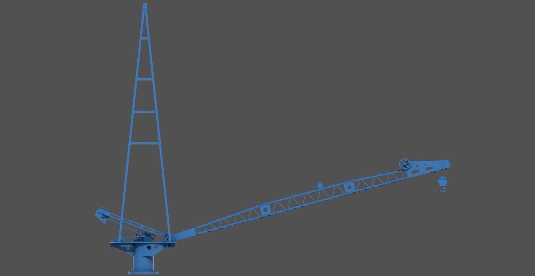 Yamato aircrafts stern Crane - Personal license - 1-100 scale 3D print model_3