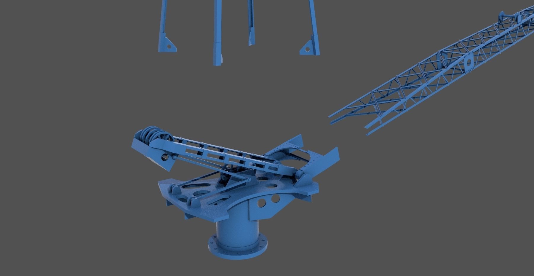 Yamato aircrafts stern Crane - Personal license - 1-100 scale 3D print model_7
