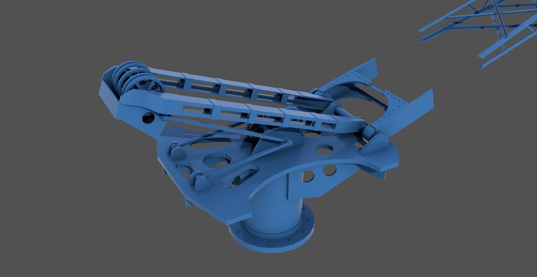 Yamato aircrafts stern Crane - Personal license - 1-100 scale 3D print model_8