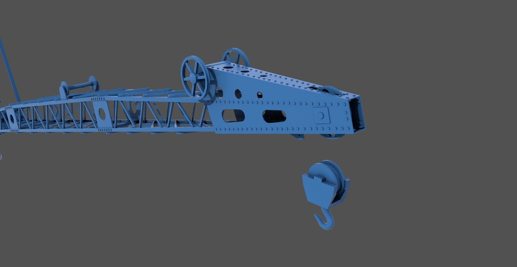 Yamato aircrafts stern Crane - Personal license - 1-100 scale 3D print model_2