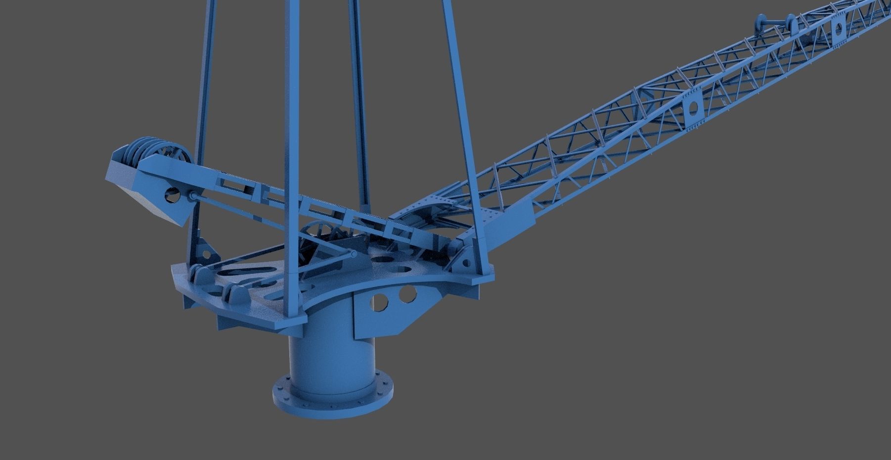 Yamato aircrafts stern Crane - Personal license - 1-100 scale 3D print model_1