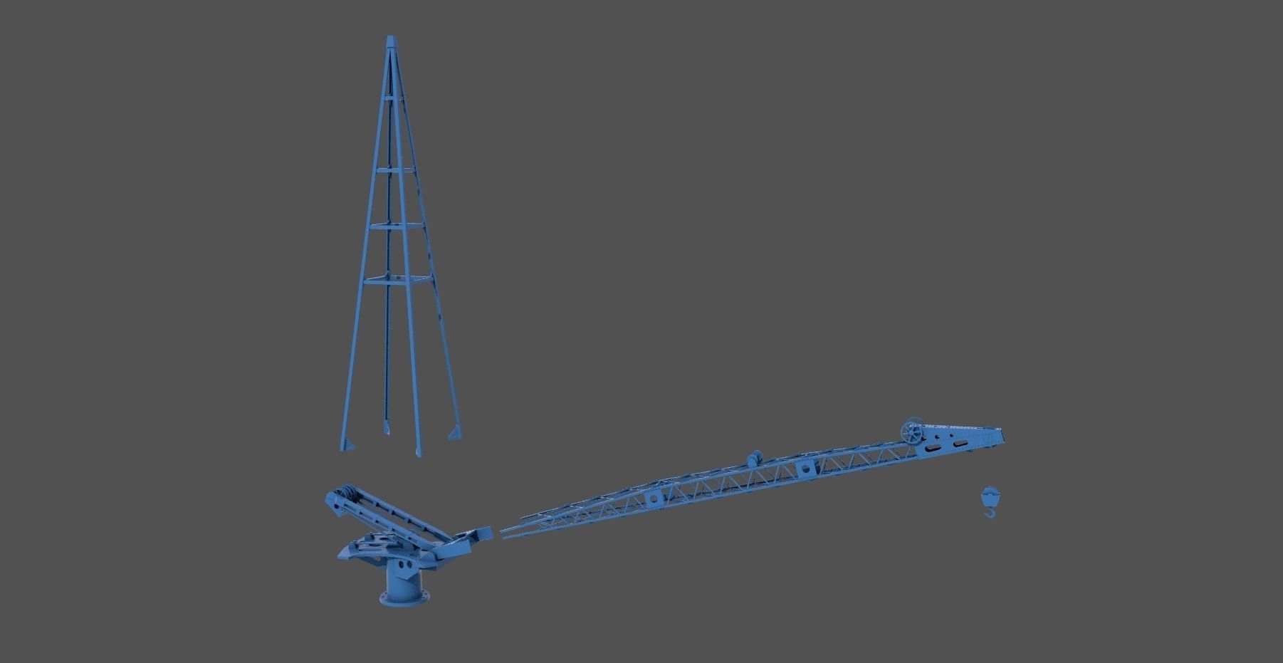 Yamato aircrafts stern Crane - Personal license - 1-100 scale 3D print model_6