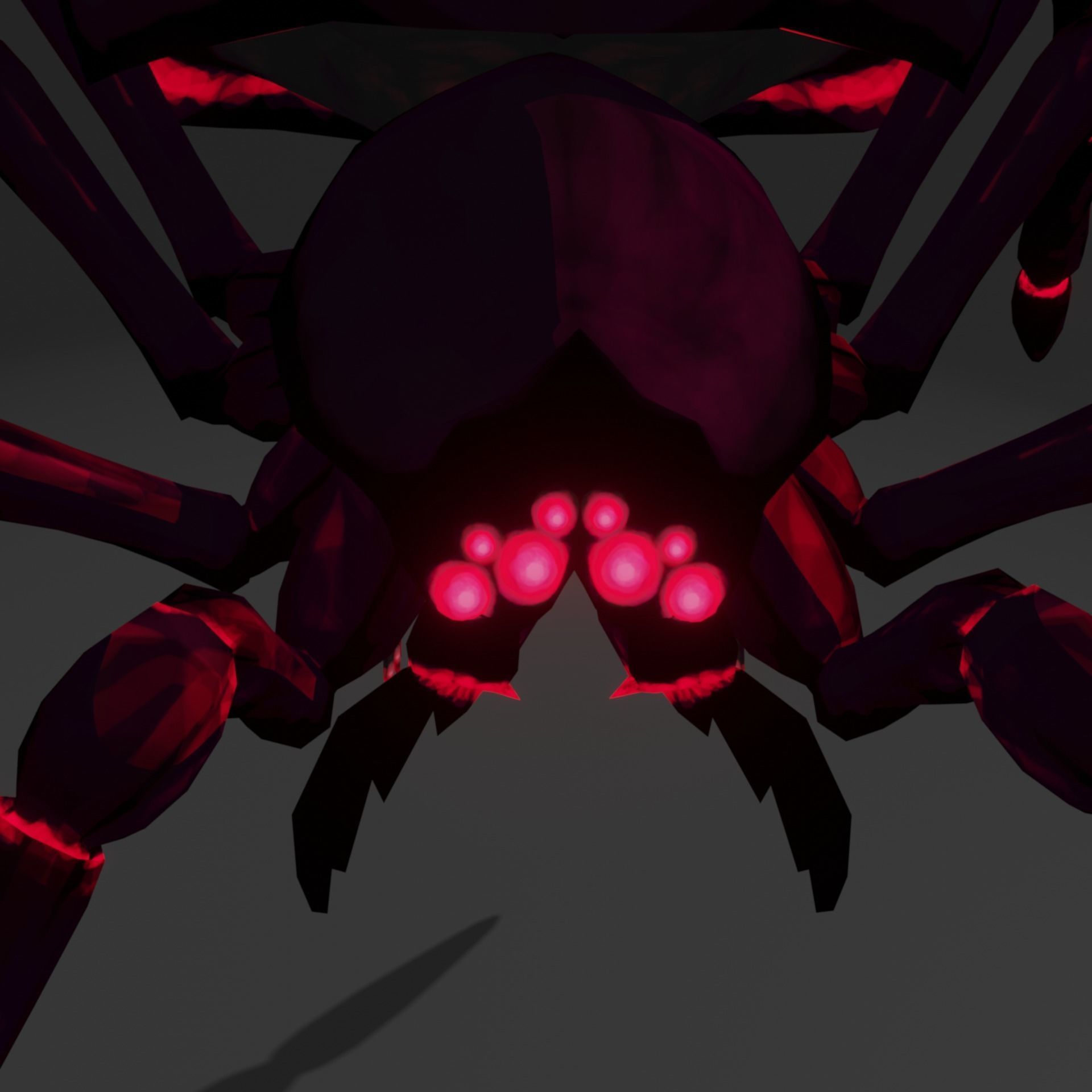 The Devour Spider - Rigged and Animated Low-poly 3D model_17