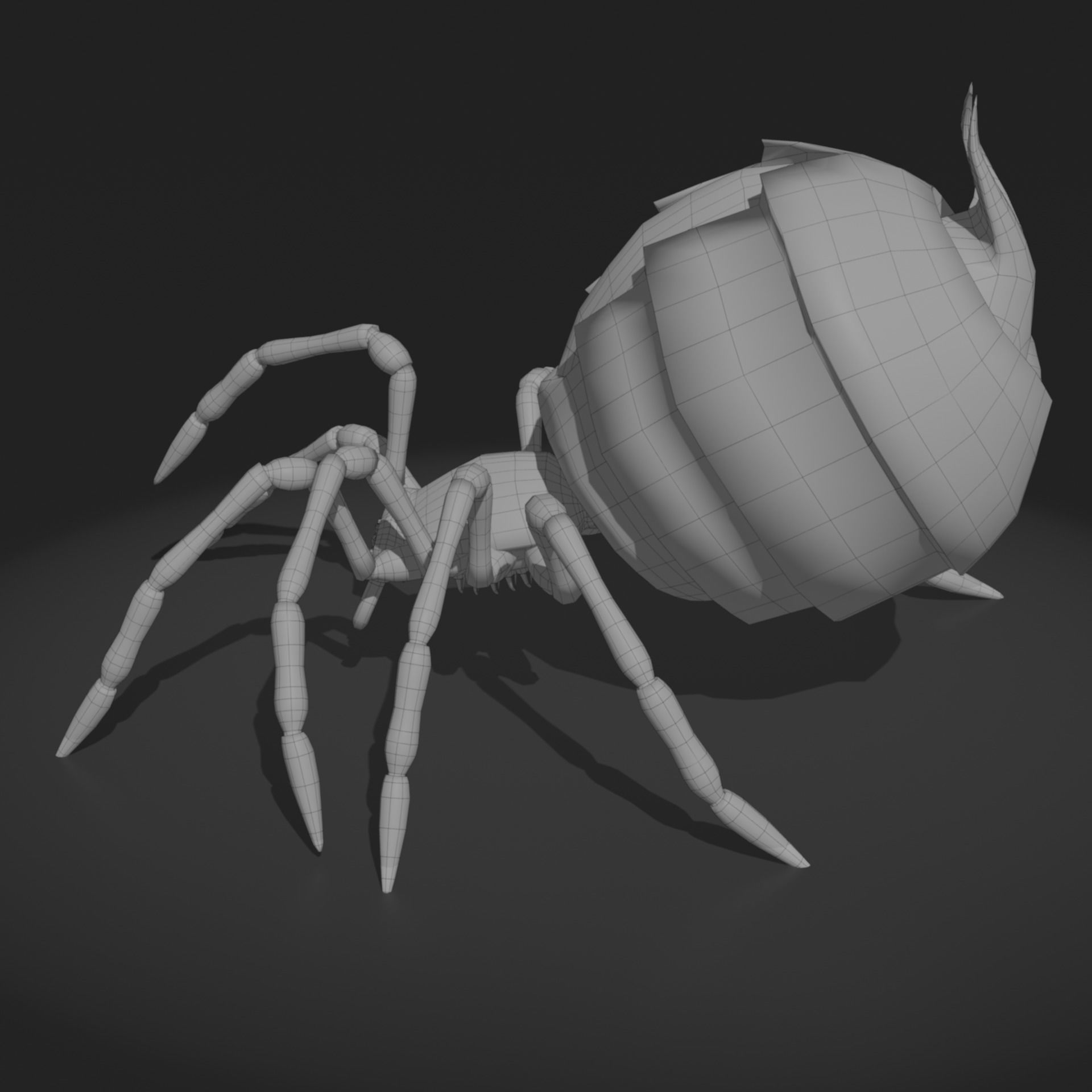 The Devour Spider - Rigged and Animated Low-poly 3D model_4