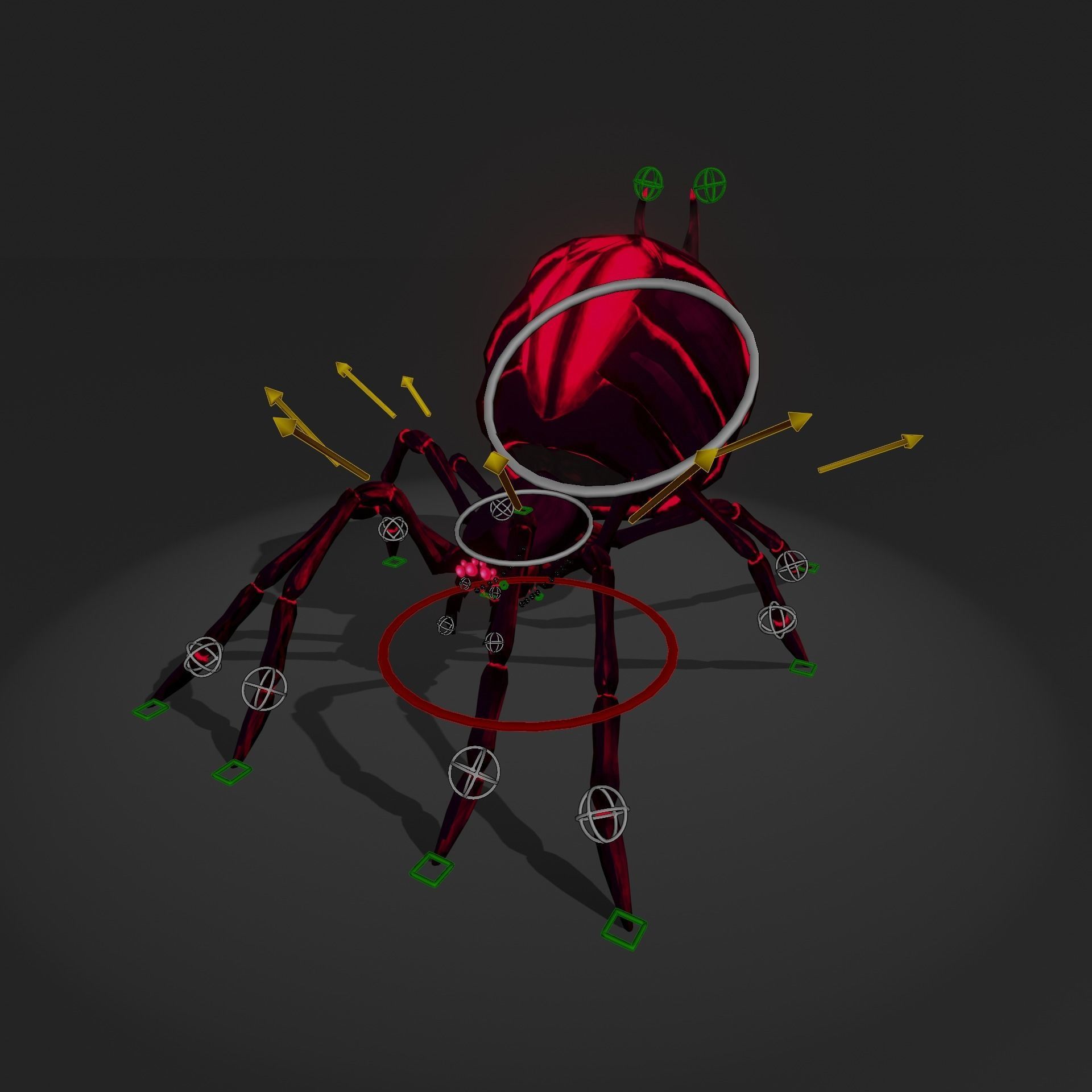The Devour Spider - Rigged and Animated Low-poly 3D model_13