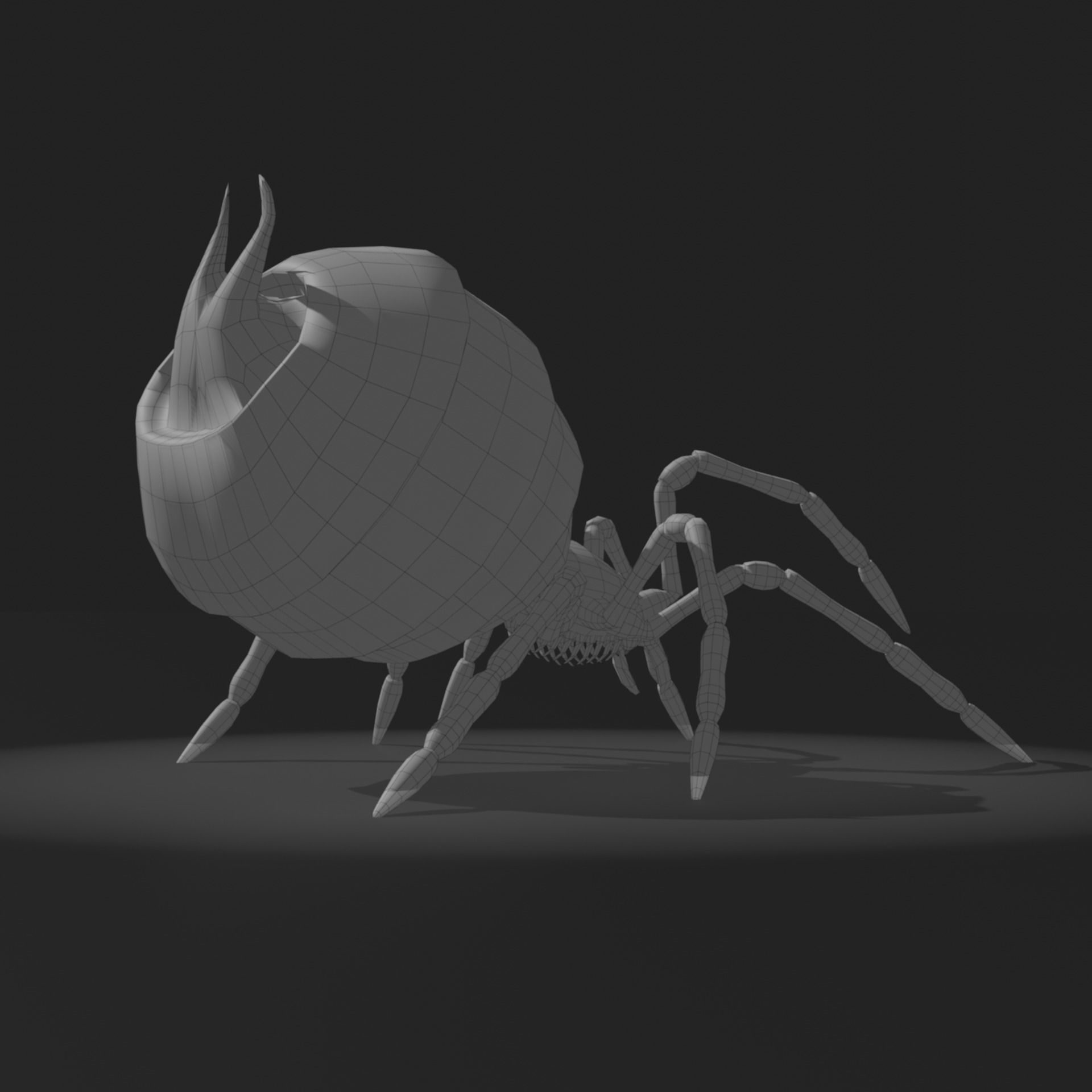 The Devour Spider - Rigged and Animated Low-poly 3D model_6