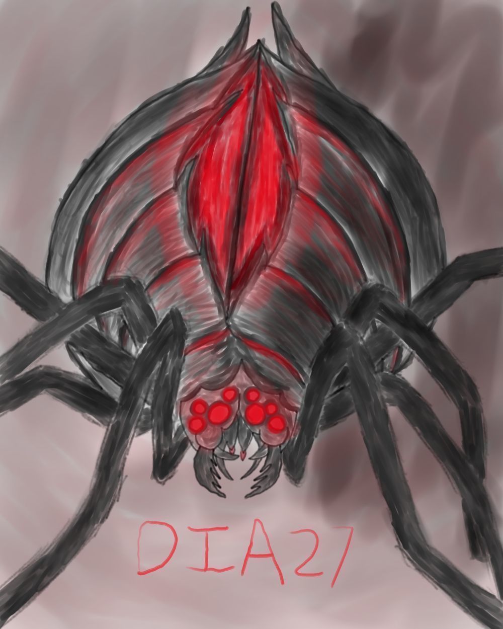 The Devour Spider - Rigged and Animated Low-poly 3D model_1