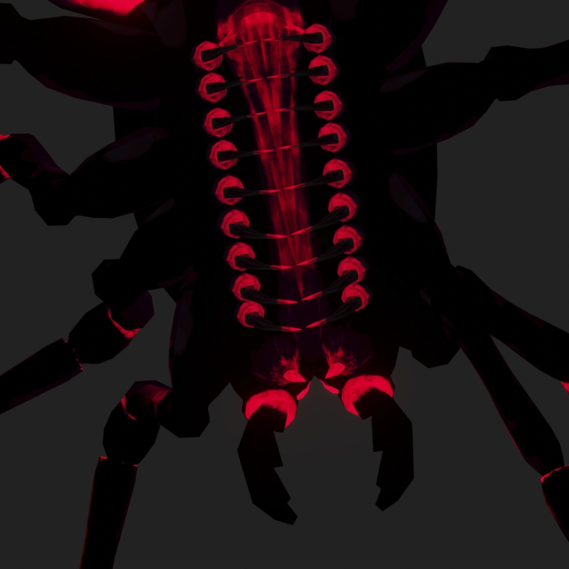 The Devour Spider - Rigged and Animated Low-poly 3D model_11