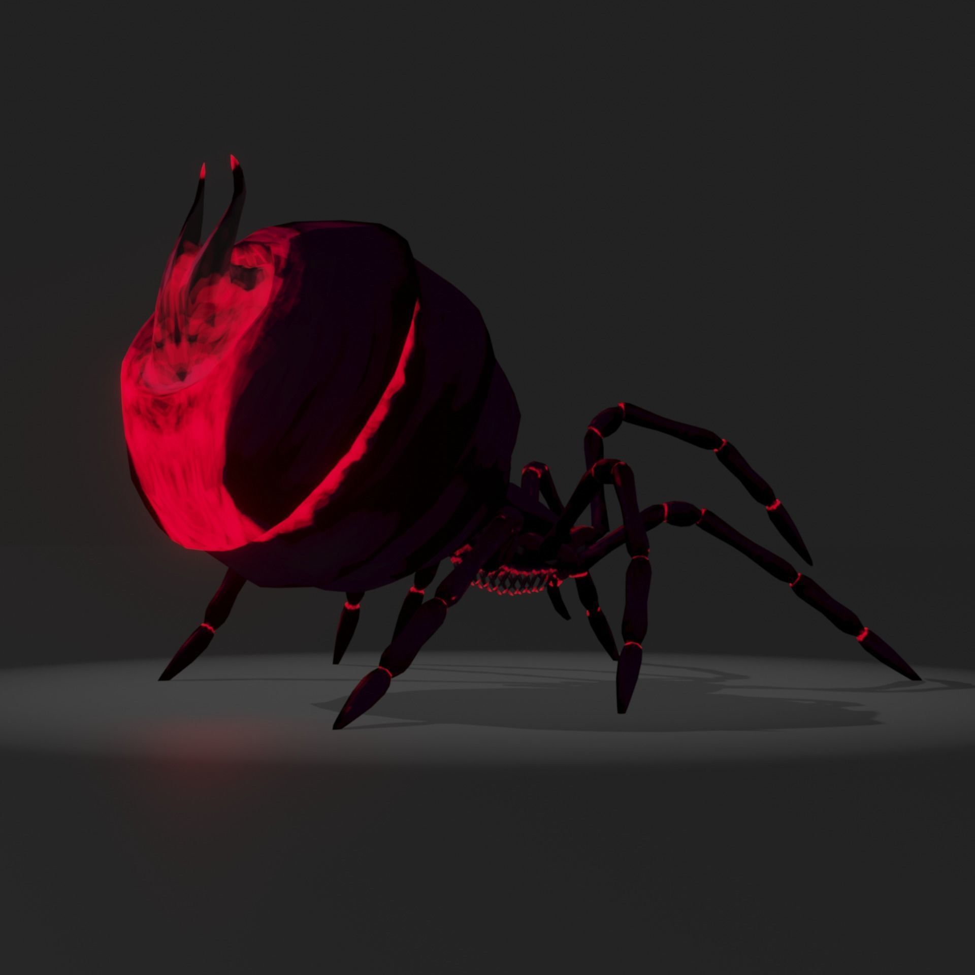 The Devour Spider - Rigged and Animated Low-poly 3D model_5