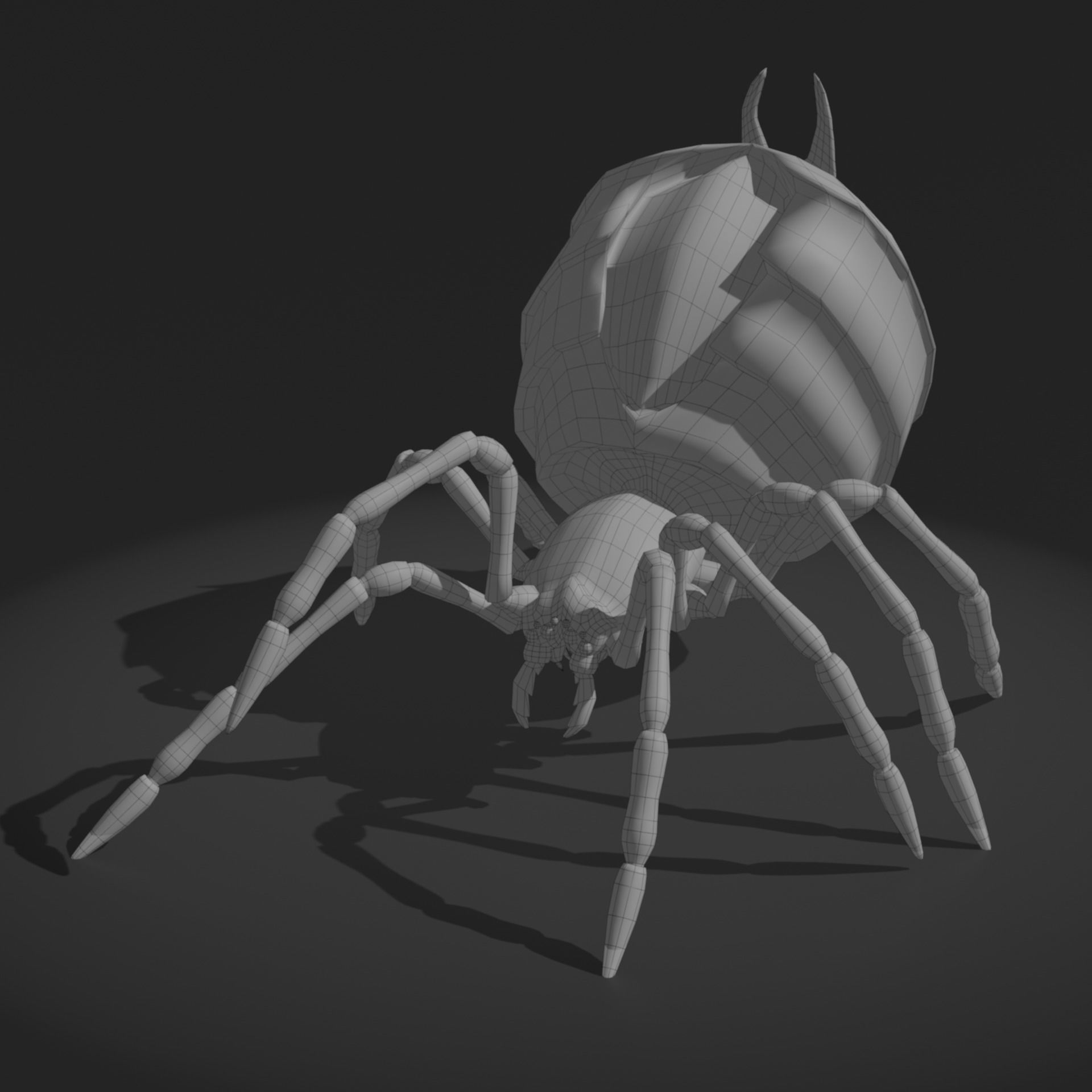 The Devour Spider - Rigged and Animated Low-poly 3D model_2