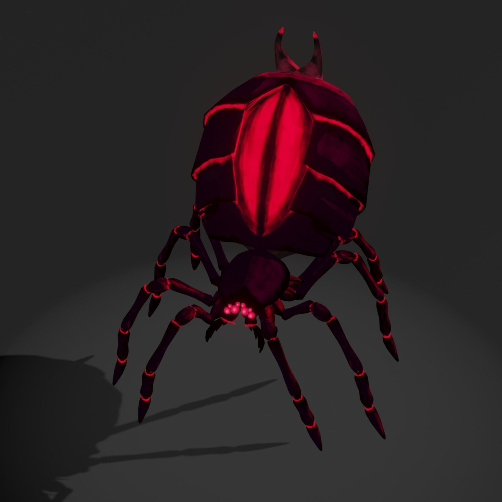 The Devour Spider - Rigged and Animated Low-poly 3D model_18