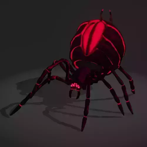 The Devour Spider - Rigged and Animated Low-poly 3D model
