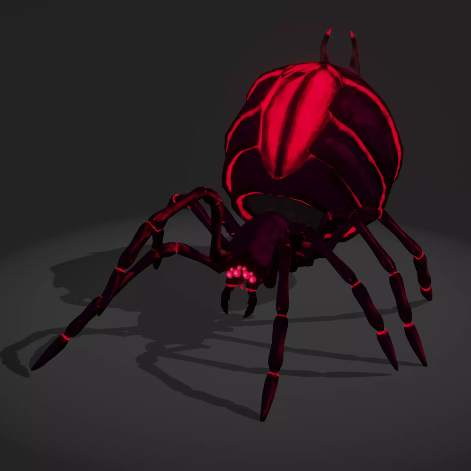 The Devour Spider - Rigged and Animated Low-poly 3D model_0