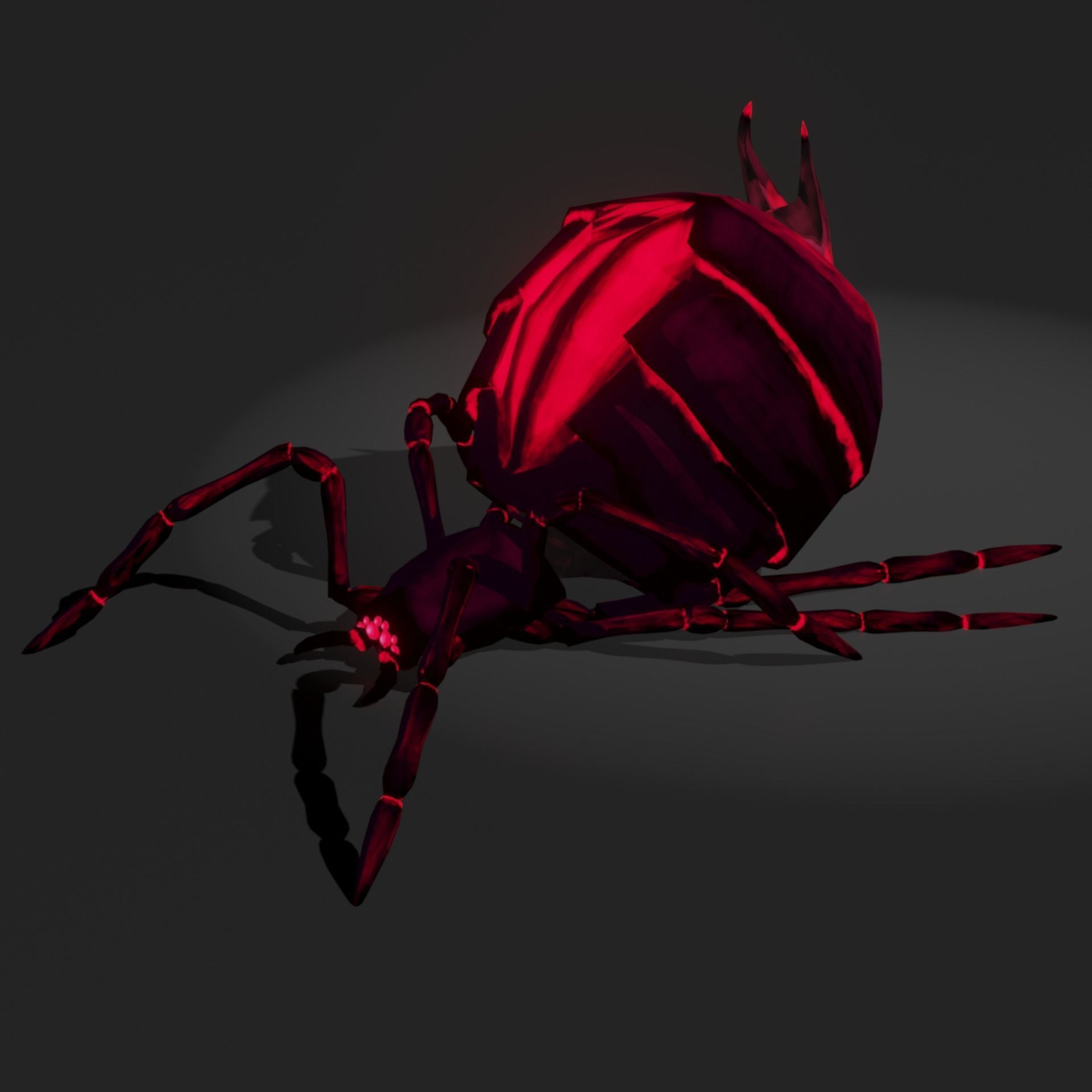 The Devour Spider - Rigged and Animated Low-poly 3D model_19