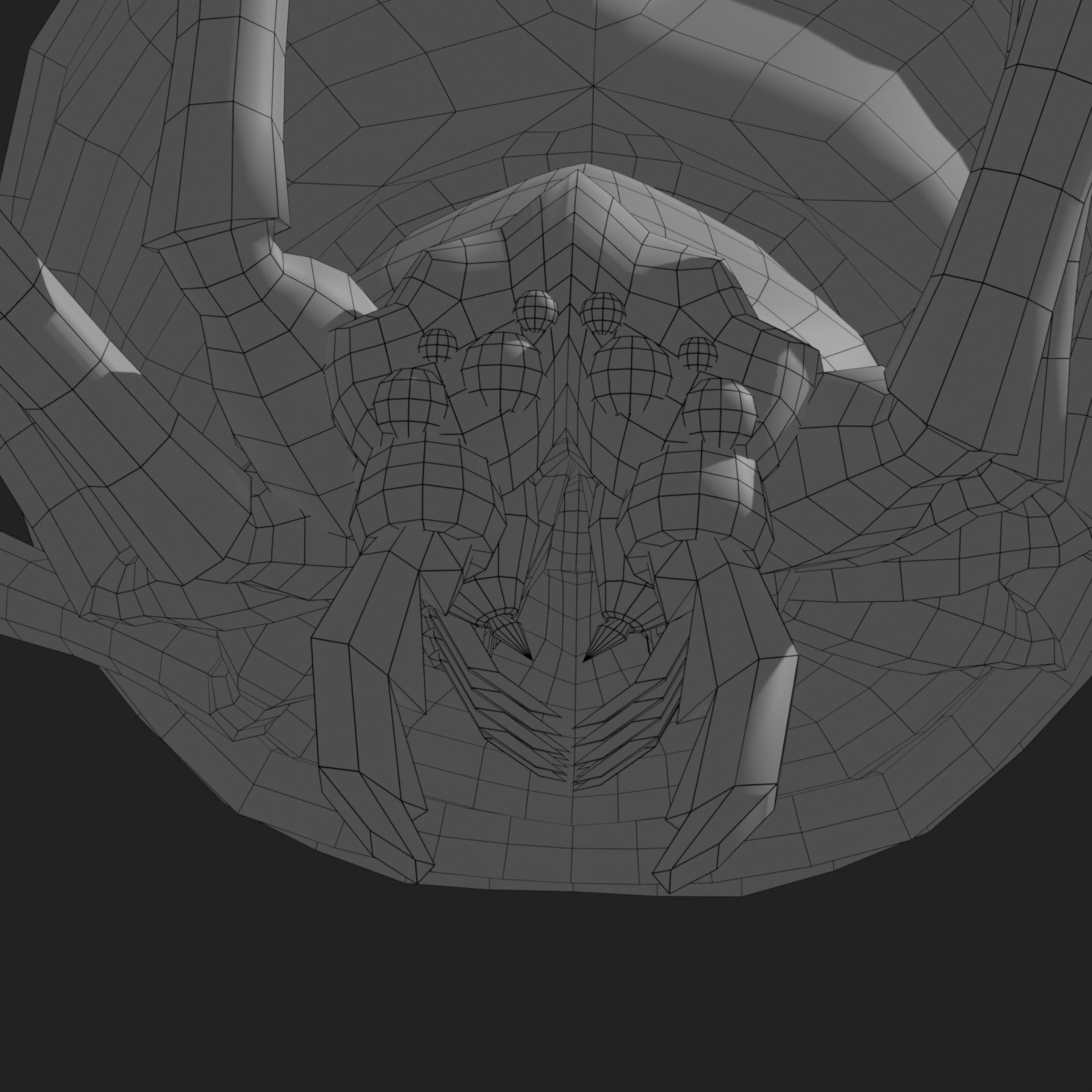 The Devour Spider - Rigged and Animated Low-poly 3D model_10