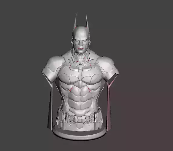 Batman Arkham Bust 3D Model STL 3d Printing ready