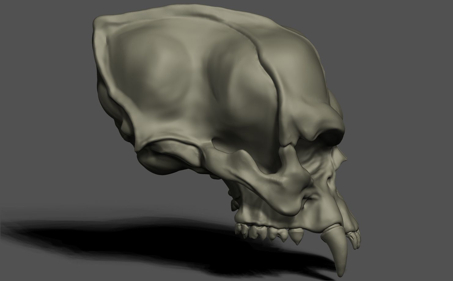Bugbear skull no jaw 3D print model_1