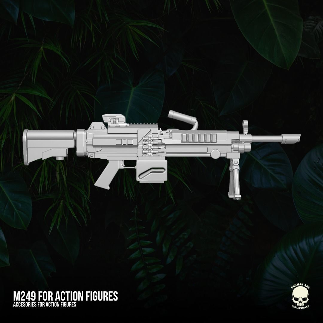 M249 accessory 3D printable files for Action Figures 3D print model_11