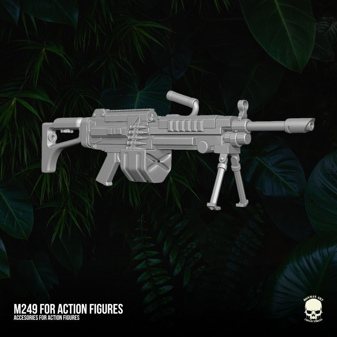 M249 accessory 3D printable files for Action Figures 3D print model_20
