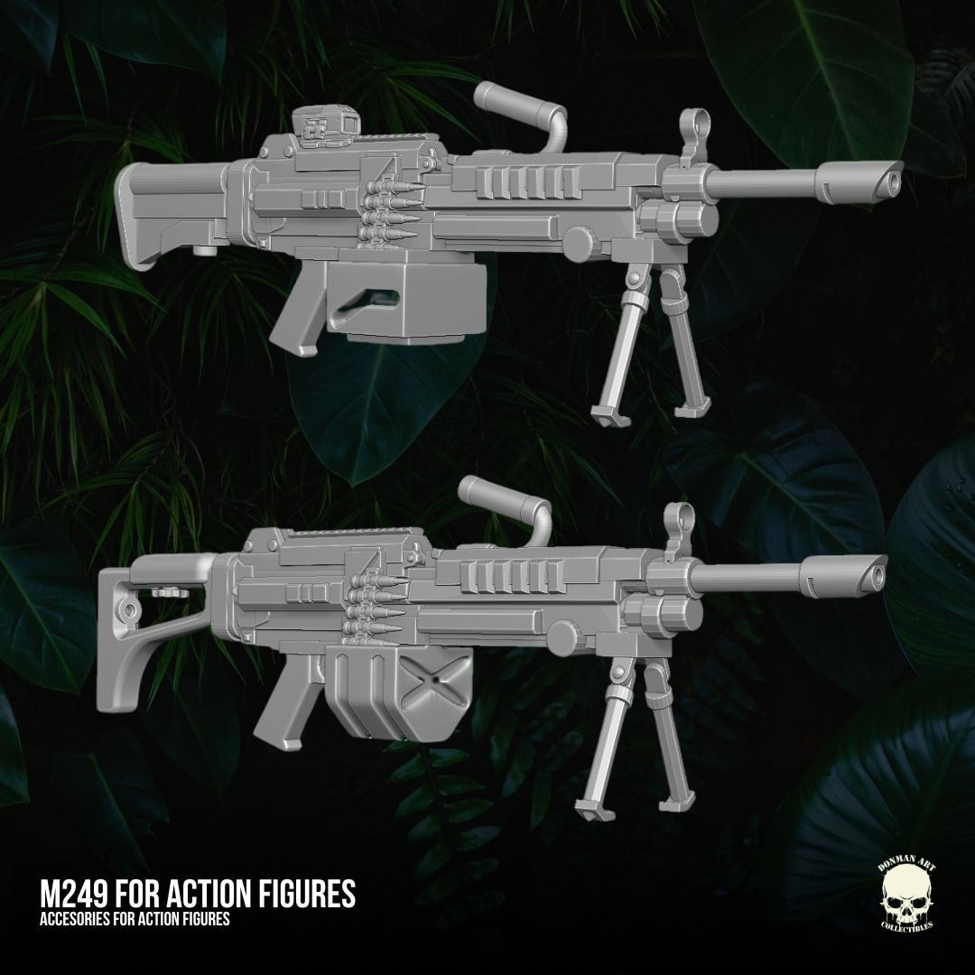 M249 accessory 3D printable files for Action Figures 3D print model_14