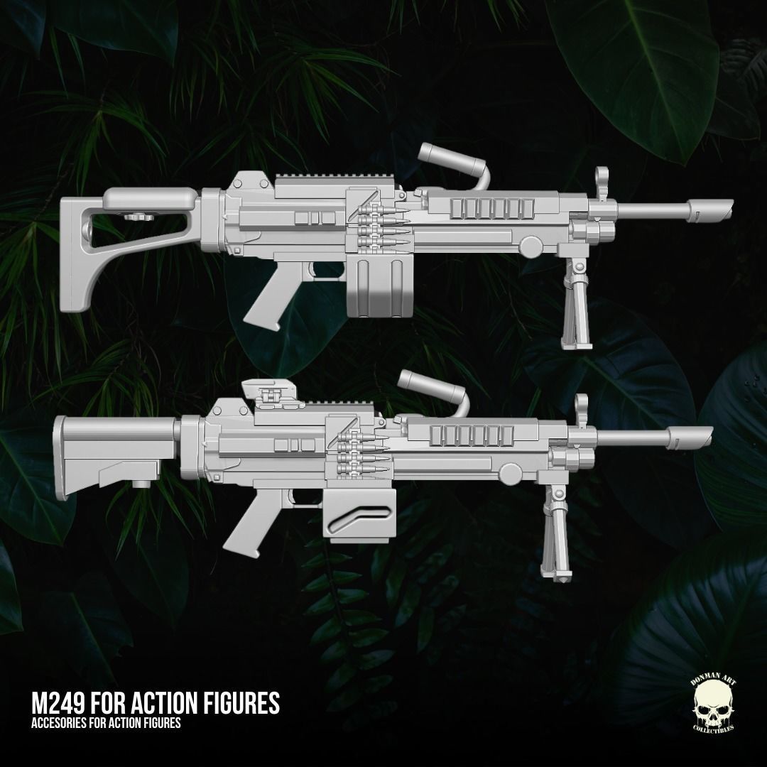 M249 accessory 3D printable files for Action Figures 3D print model_16