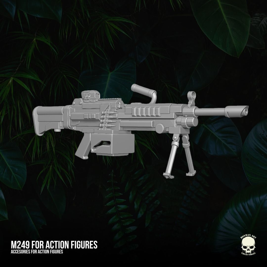 M249 accessory 3D printable files for Action Figures 3D print model_5