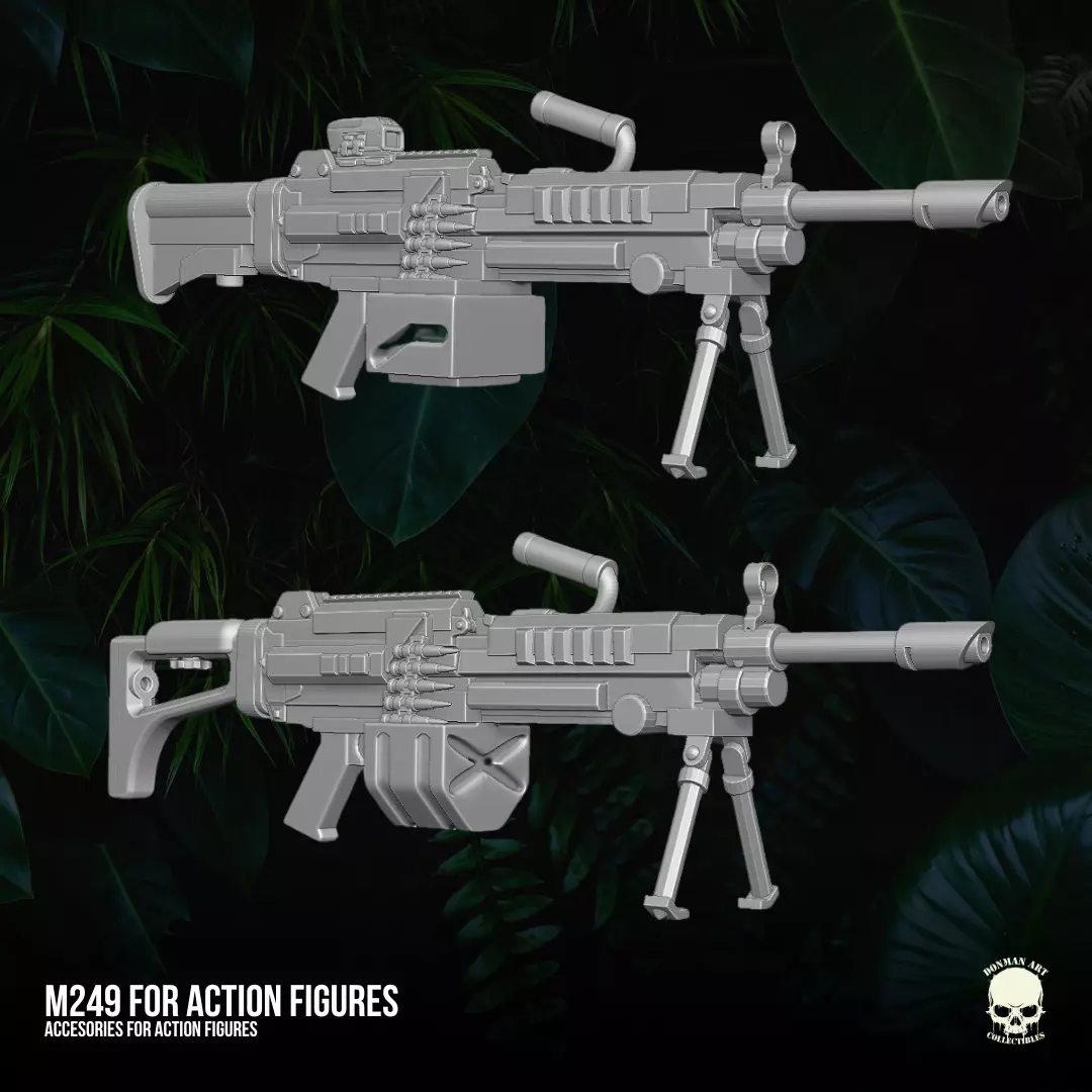 M249 accessory 3D printable files for Action Figures 3D print model_0