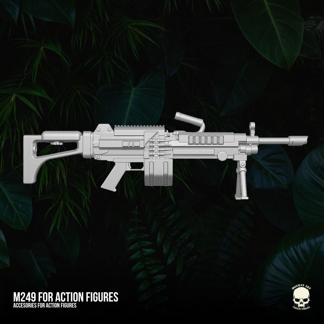 M249 accessory 3D printable files for Action Figures 3D print model_12