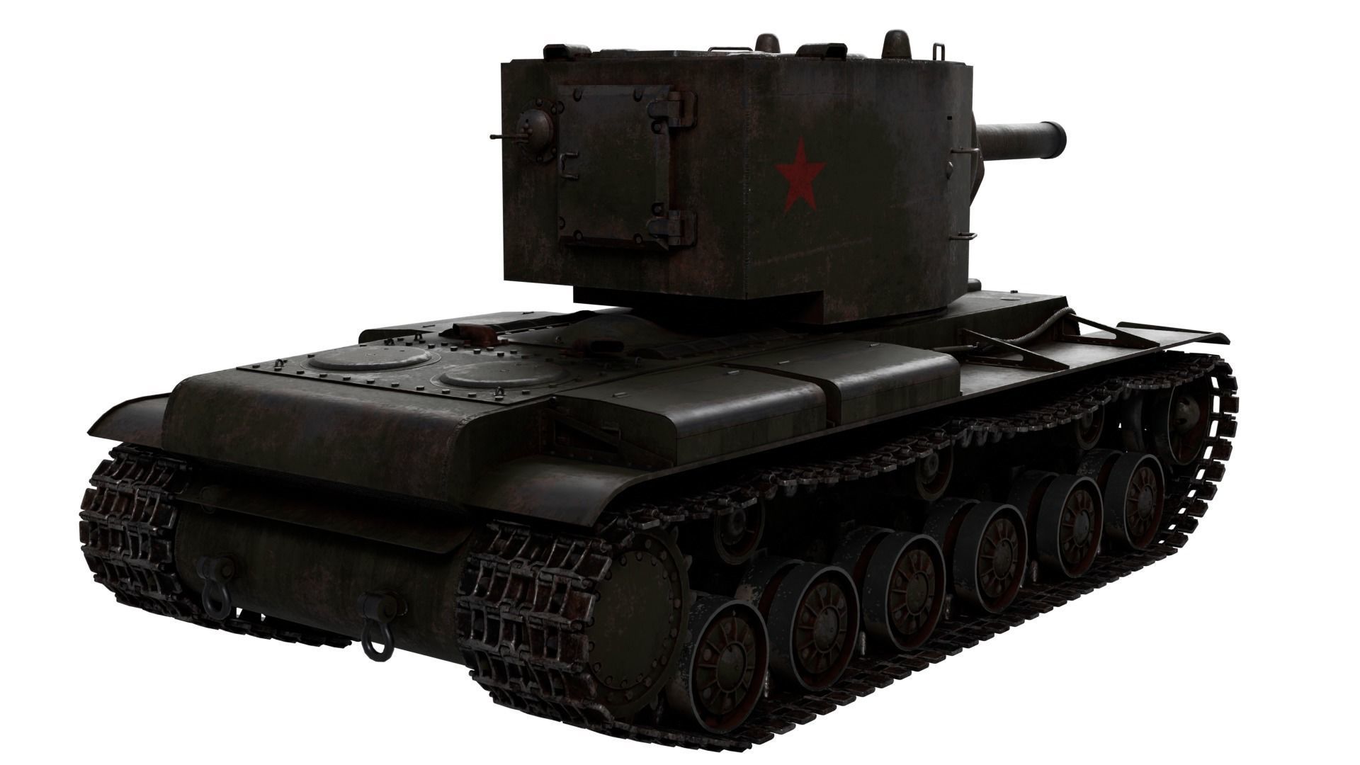 Kliment Voroshilov tank 3D model_4