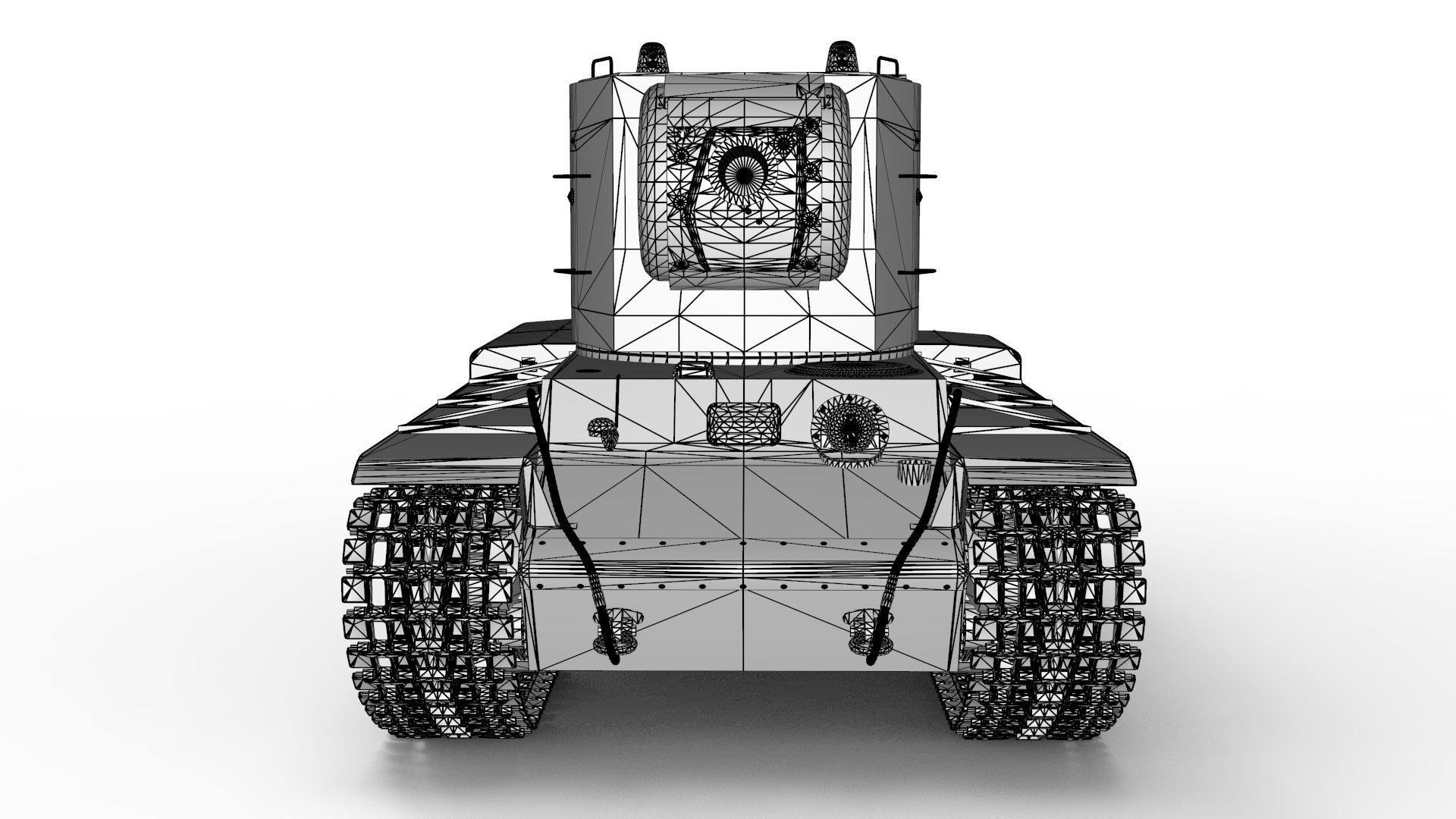 Kliment Voroshilov tank 3D model_16