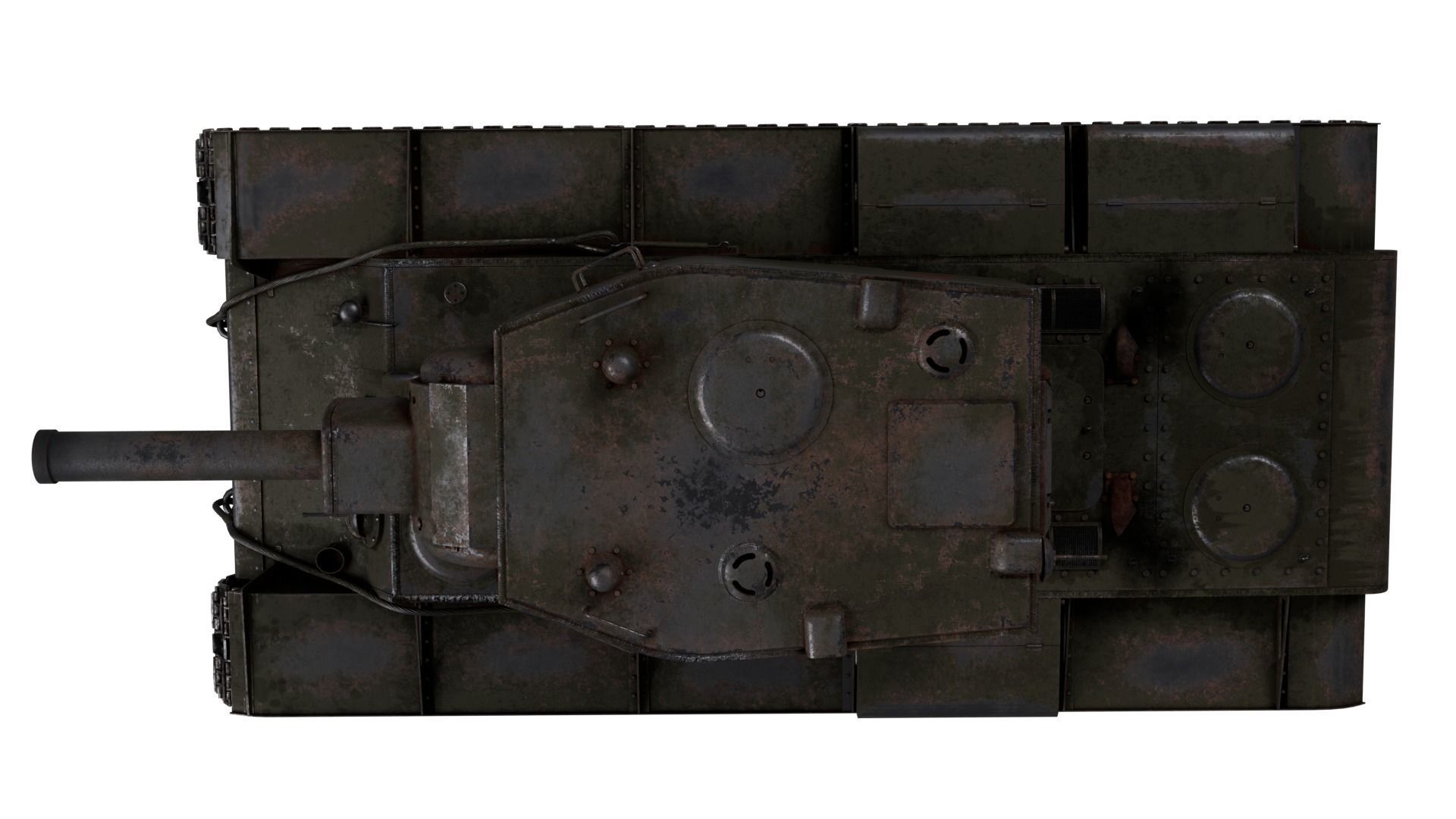 Kliment Voroshilov tank 3D model_8