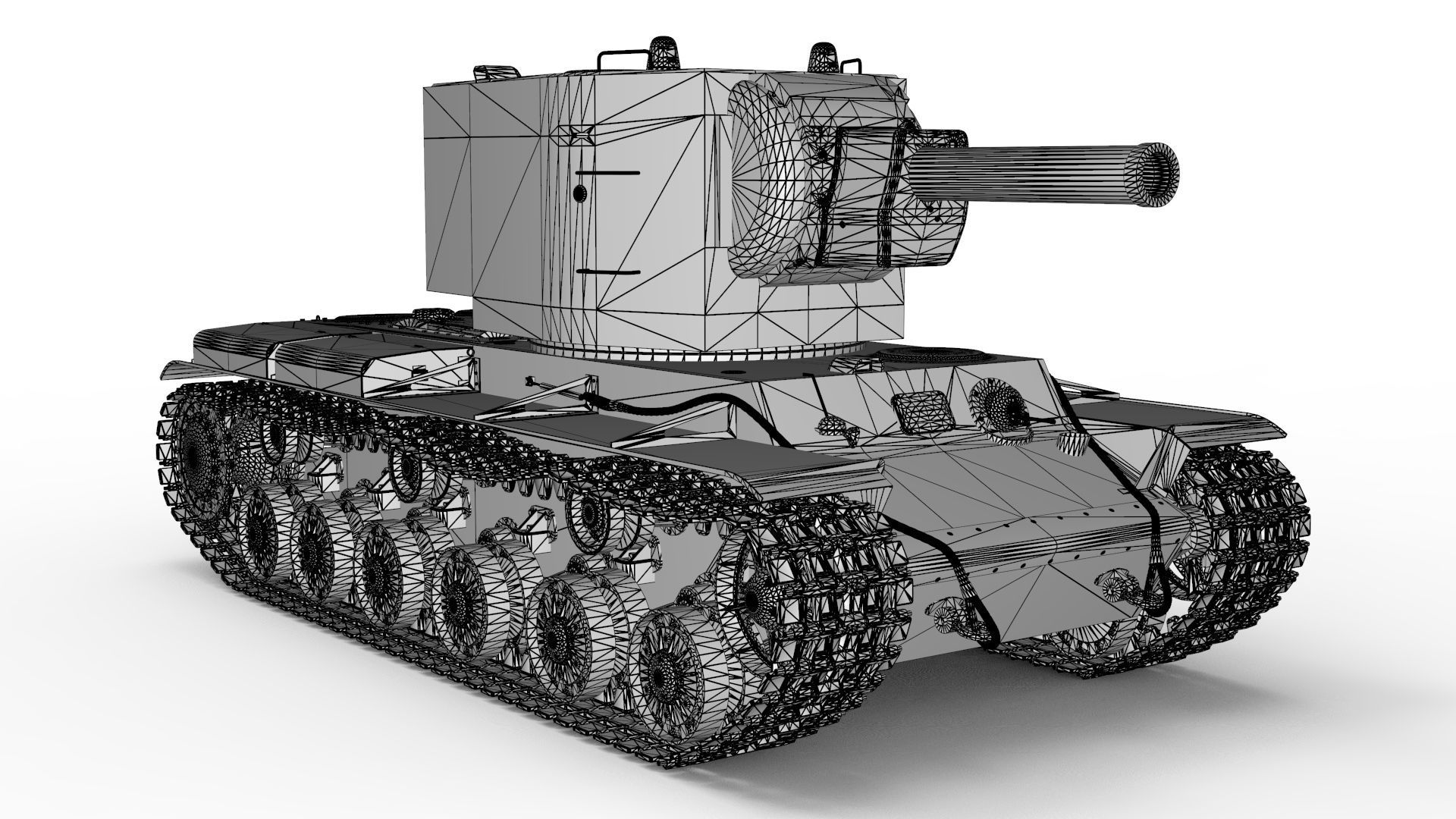 Kliment Voroshilov tank 3D model_15