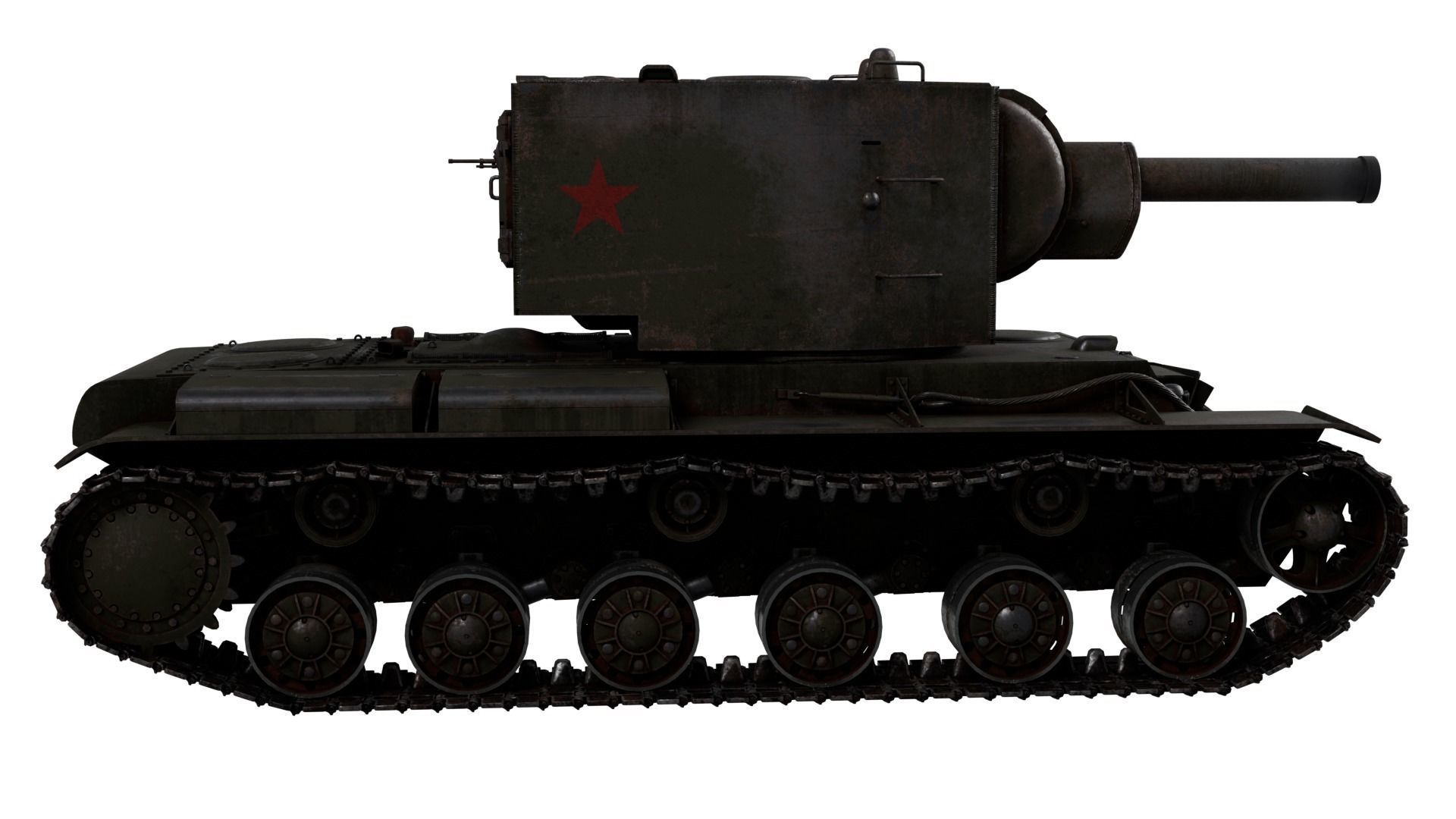 Kliment Voroshilov tank 3D model_5