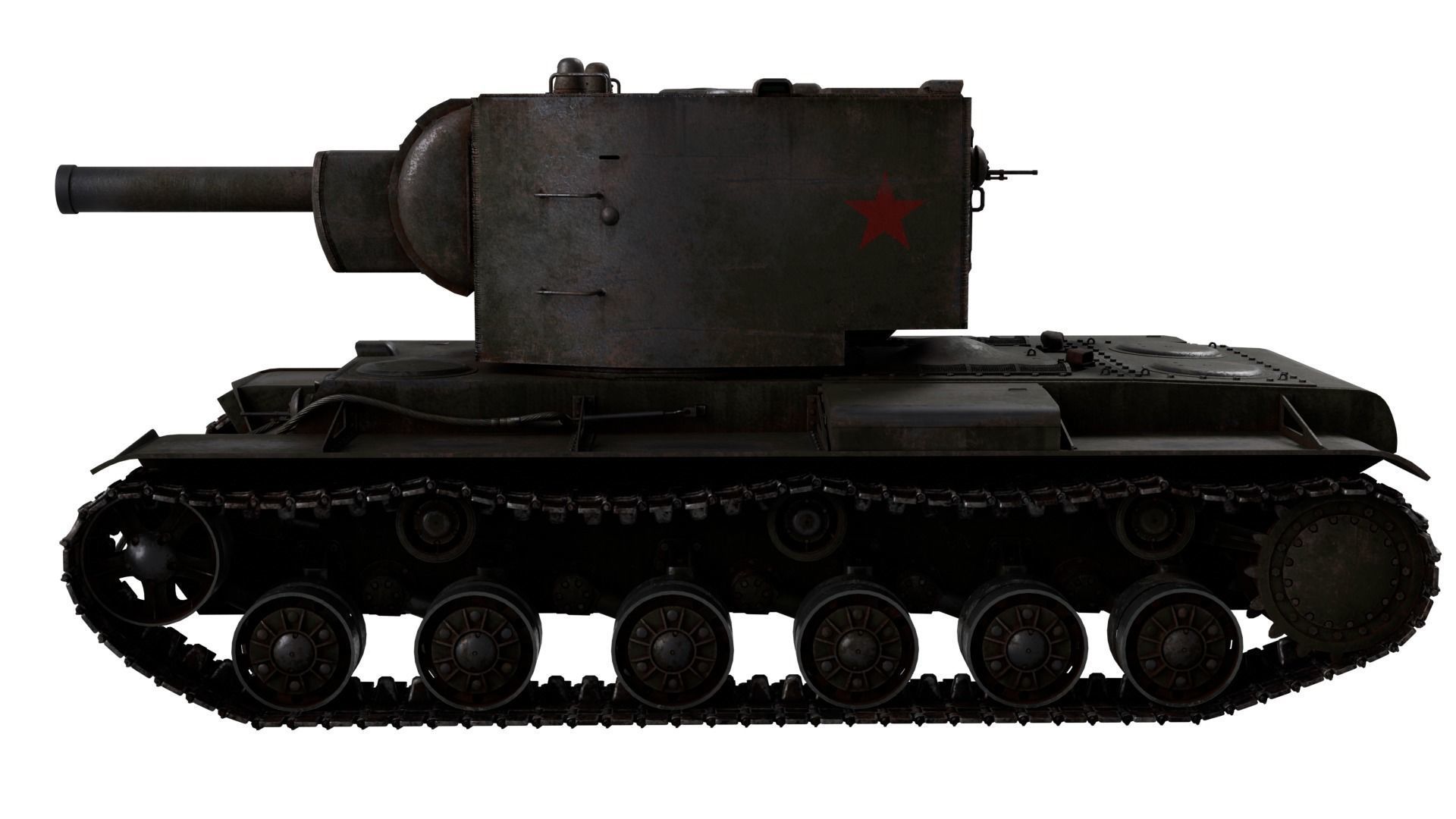 Kliment Voroshilov tank 3D model_1