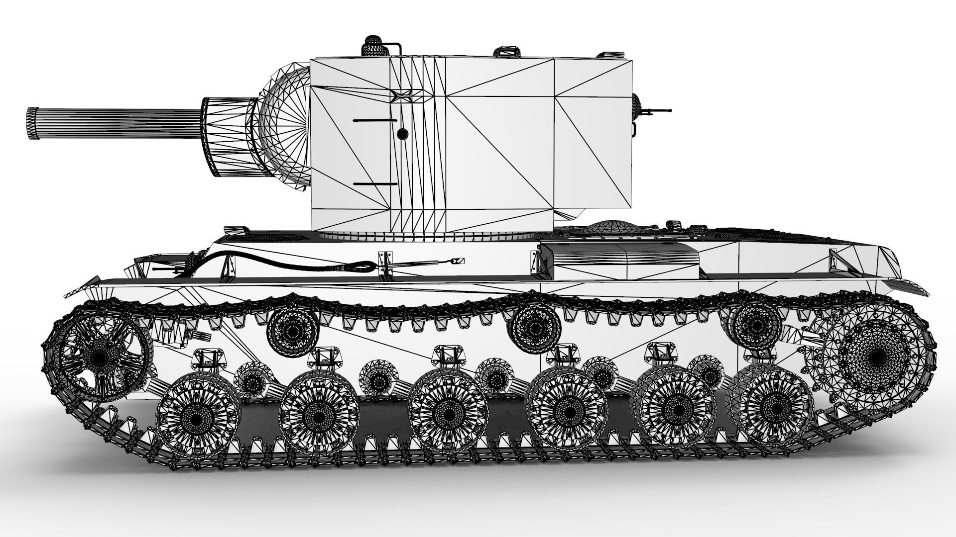 Kliment Voroshilov tank 3D model_10